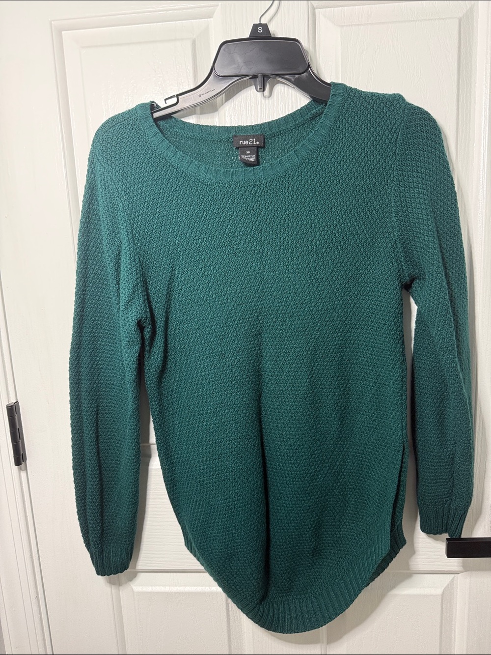 Rue21 Teal Scoopneck Textured Knit Sweater